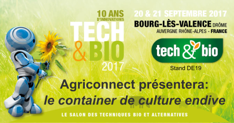 Agriconnect présentera: le container de culture endive    Stand DE19